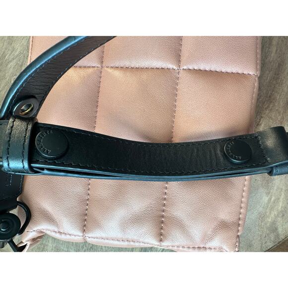 AllSaints NWT Eve Quilt Crossbody in Elasto Pink W/ Black Strap - Picture 16 of 16